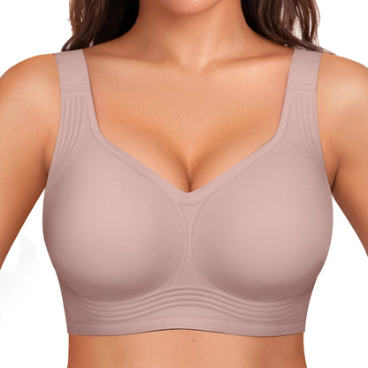 OEAK Jelly Bras Women Seamless Lift Bra Wireless Push up No Underwire Full Coverage plus Bras Comfort Supportive Sports T-Shirt Bra