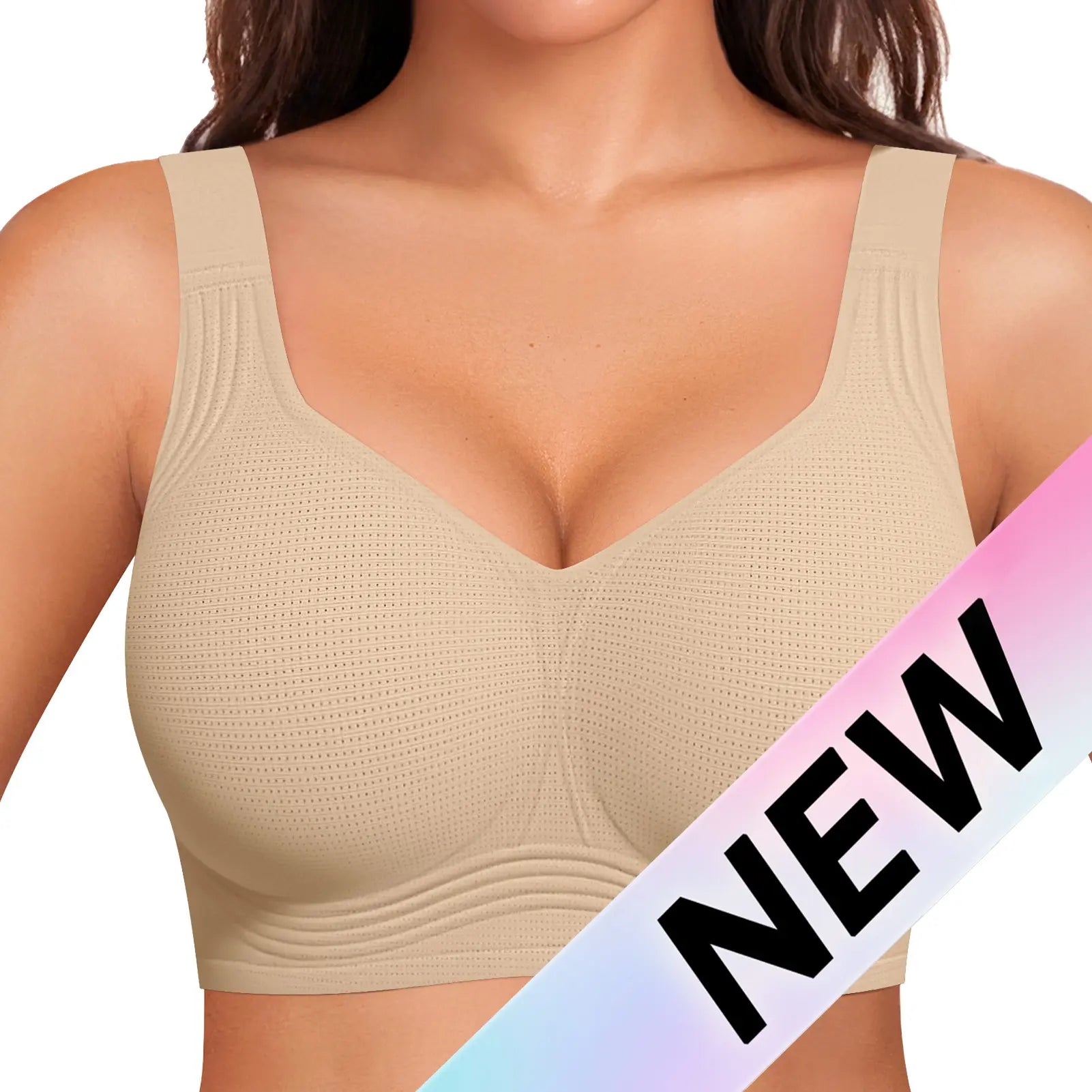 OEAK Jelly Bras Women Seamless Lift Bra Wireless Push up No Underwire Full Coverage plus Bras Comfort Supportive Sports T-Shirt Bra