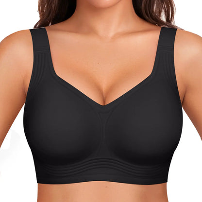 OEAK Jelly Bras Women Seamless Lift Bra Wireless Push up No Underwire Full Coverage plus Bras Comfort Supportive Sports T-Shirt Bra