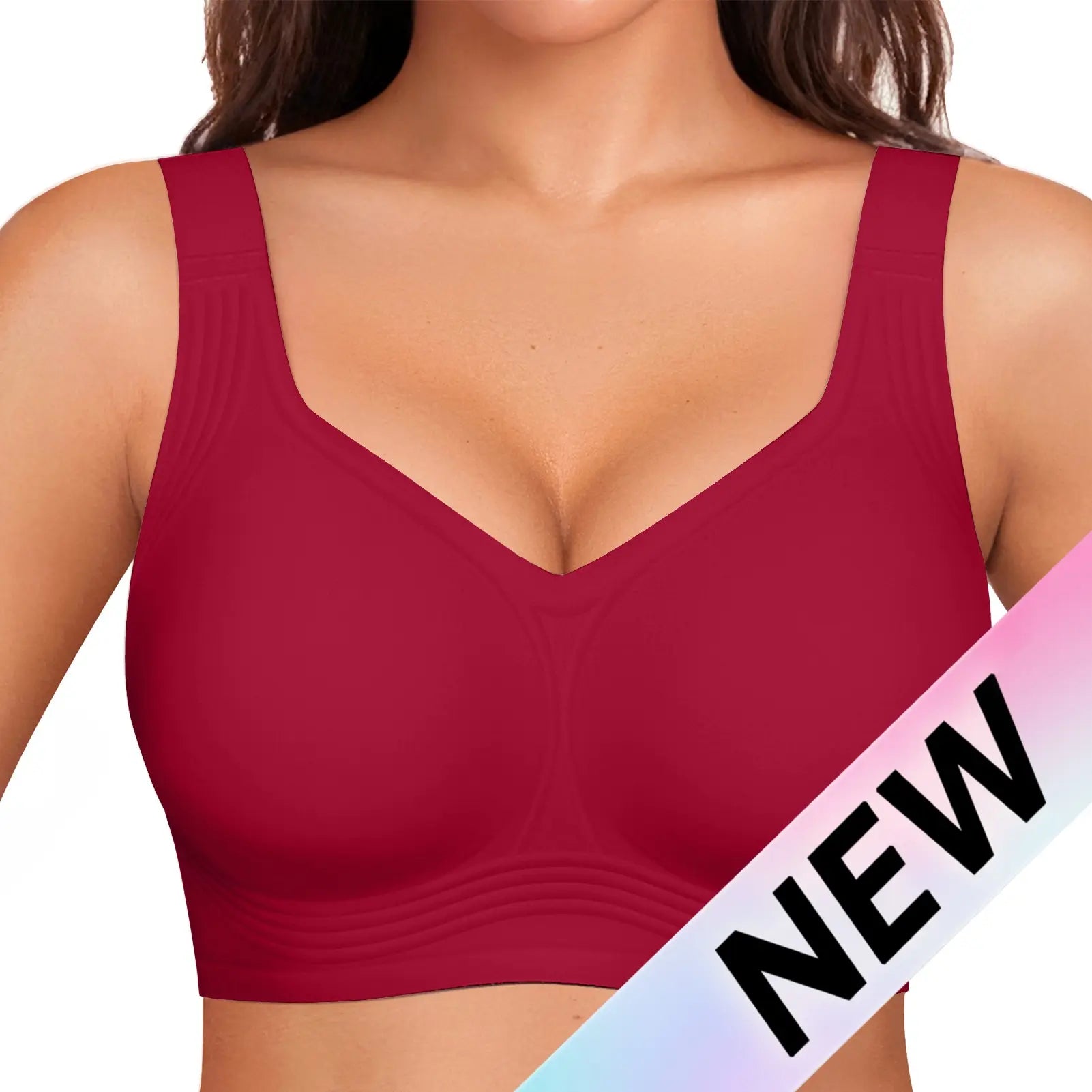 OEAK Jelly Bras Women Seamless Lift Bra Wireless Push up No Underwire Full Coverage plus Bras Comfort Supportive Sports T-Shirt Bra