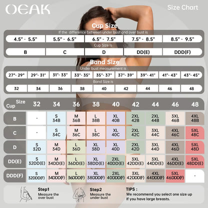 OEAK Jelly Bras Women Seamless Lift Bra Wireless Push up No Underwire Full Coverage plus Bras Comfort Supportive Sports T-Shirt Bra
